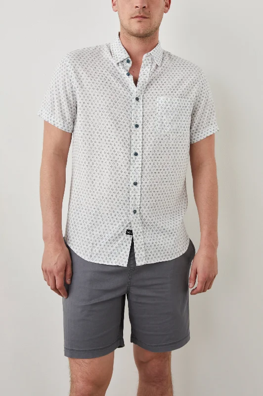 CARSON SHIRT - DIAMOND GEO CREAM