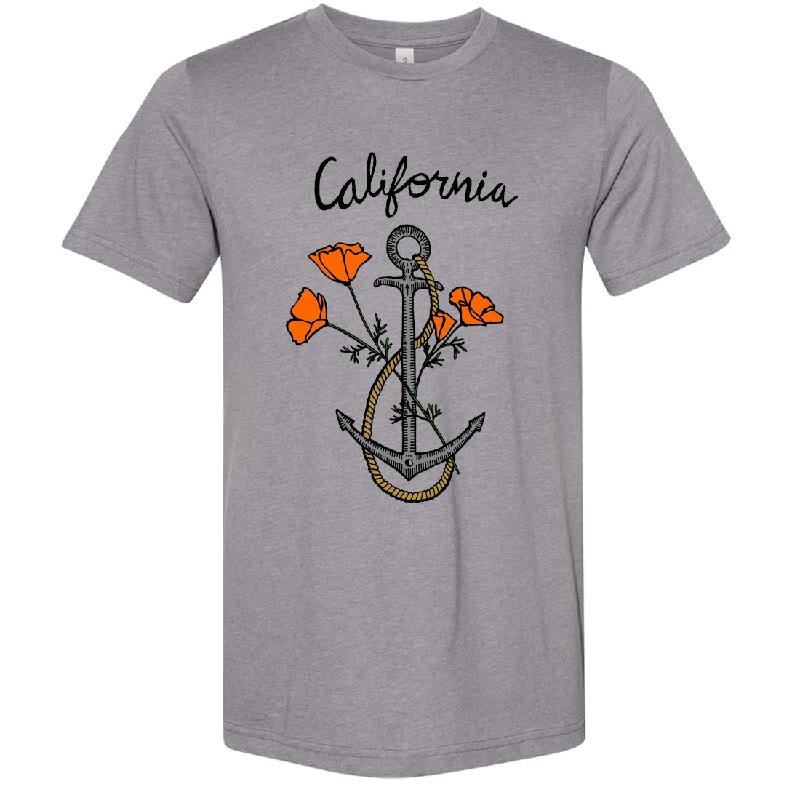 Men's plus - size pocket t - shirts with a classic lookCalifornia Anchor Poppies Asst Colors Sueded Tee