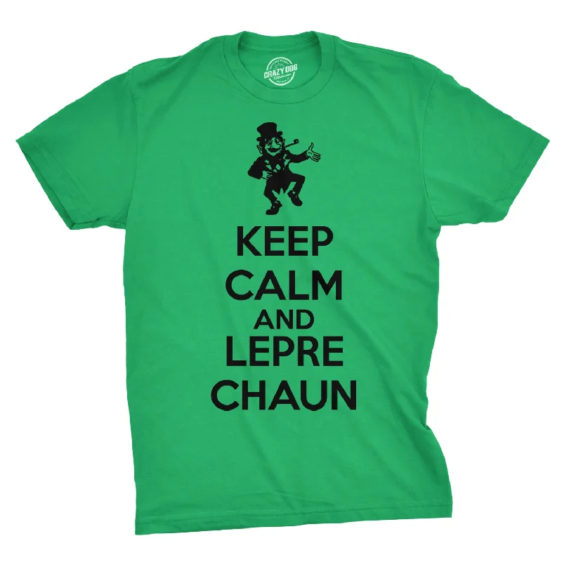 Men's mock - neck t - shirts with a modern and sleek styleKeep Calm And Leprechaun Men's T Shirt