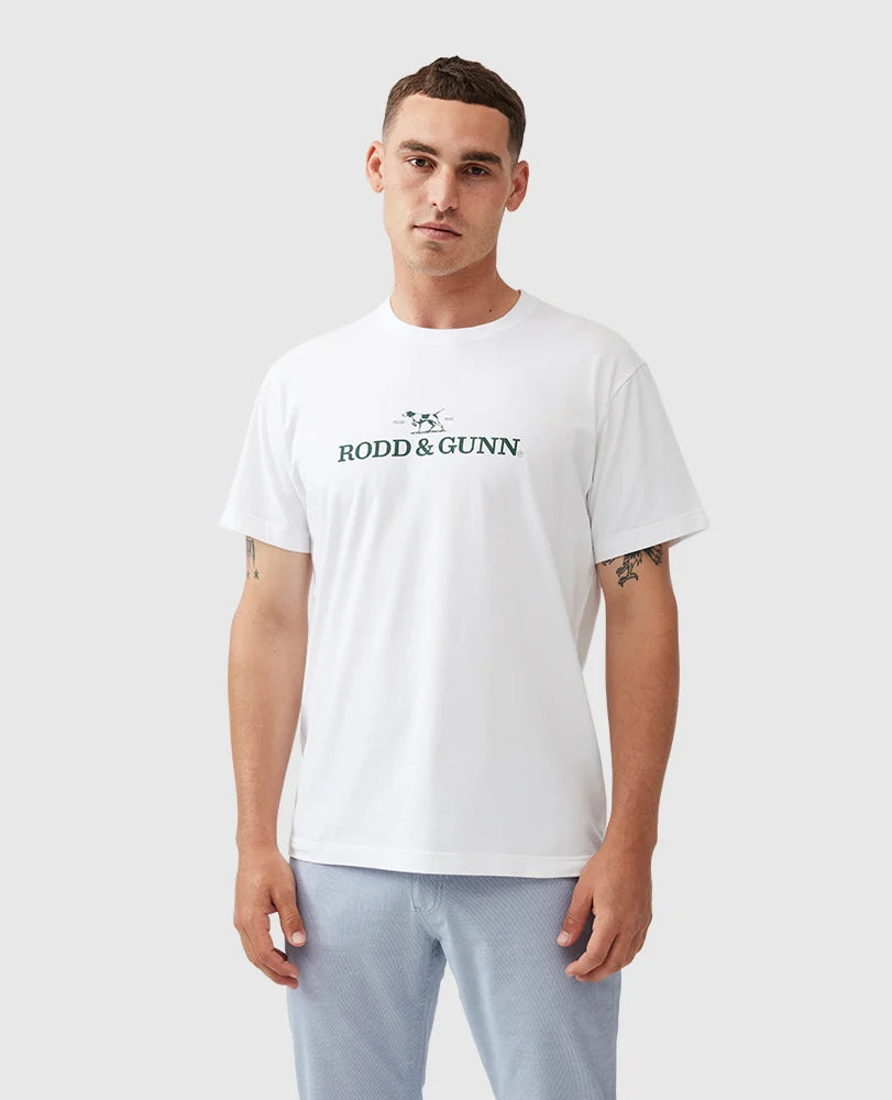 Men's printed Hawaiian t - shirts for tropical vacationsRodd & Gunn - Logo T-Shirt - Snow