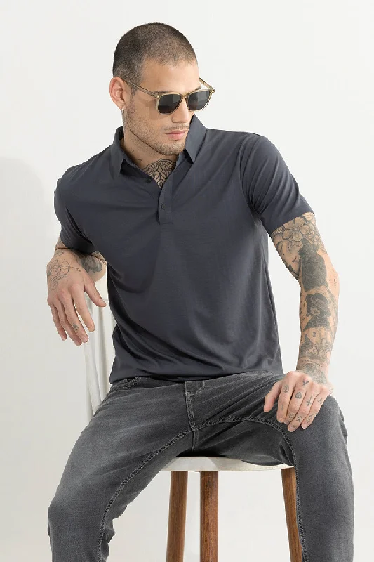 Men's high - collar polo shirts with a modern twistScopic Grey Polo T-Shirt