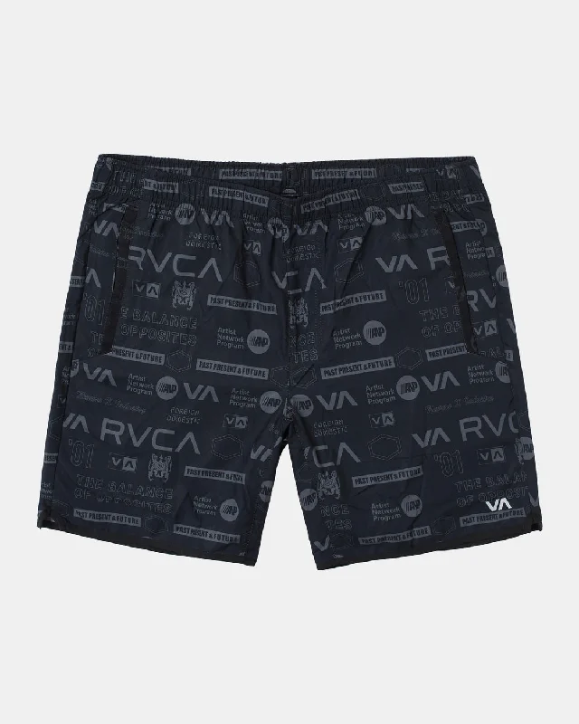 Men's moisture - wicking performance shorts for sweaty outdoor activities   Yogger IV 17" Athletic Shorts - Black Brand All Over